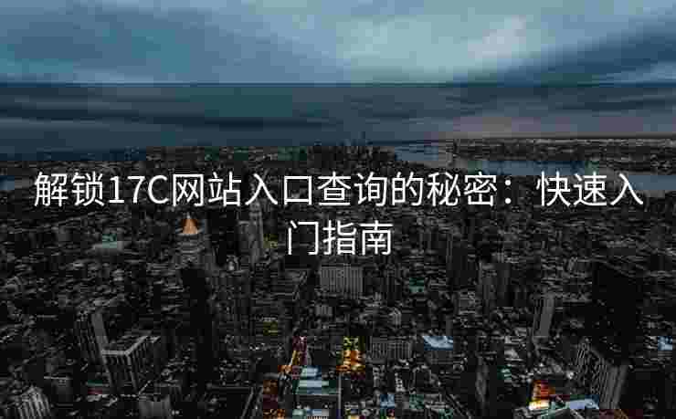 解锁17C网站入口查询的秘密：快速入门指南